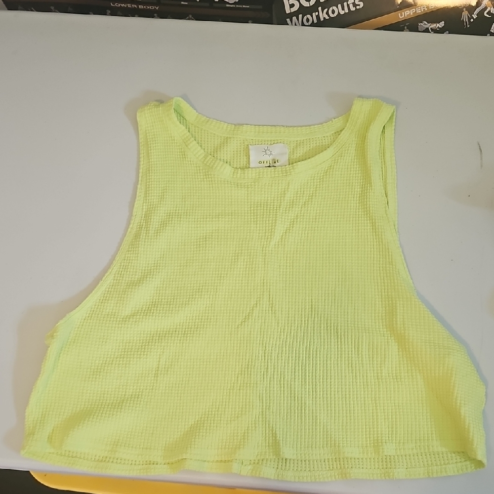 Aerie Neon Yellow Tank Top
